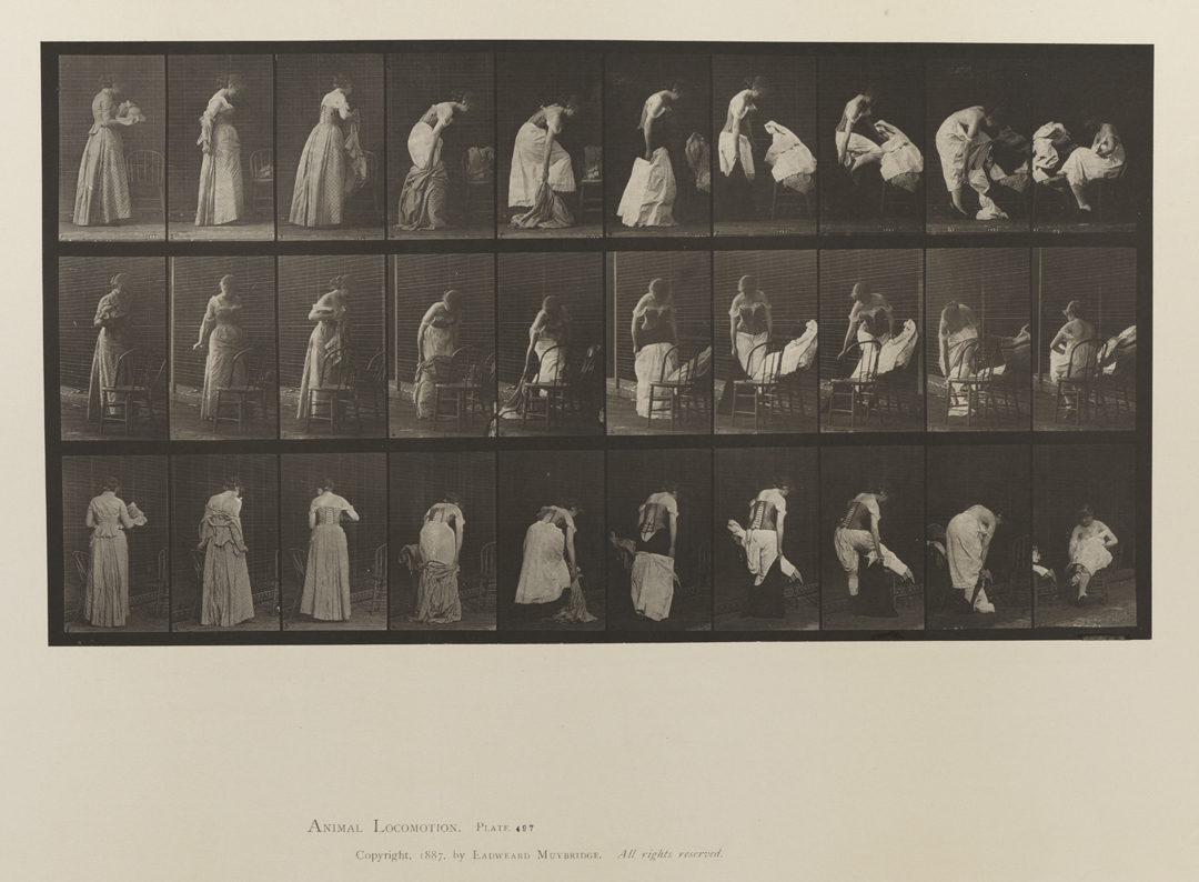 Animal Locomotion, Volume VI, Women (Semi-Nude and Transparent Drapery) and Children. Plate 497