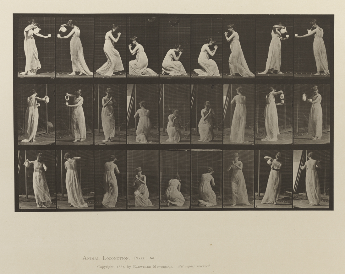 Animal Locomotion, Volume VI, Women (Semi-Nude and Transparent Drapery) and Children. Plate 502