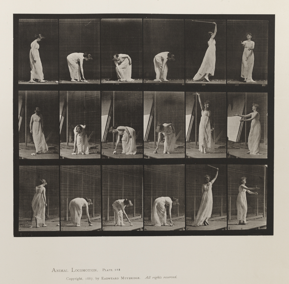 Animal Locomotion, Volume VI, Women (Semi-Nude and Transparent Drapery) and Children. Plate 503
