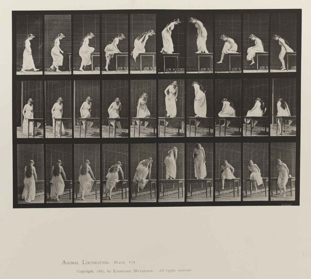 Animal Locomotion, Volume VI, Women (Semi-Nude and Transparent Drapery) and Children. Plate 513