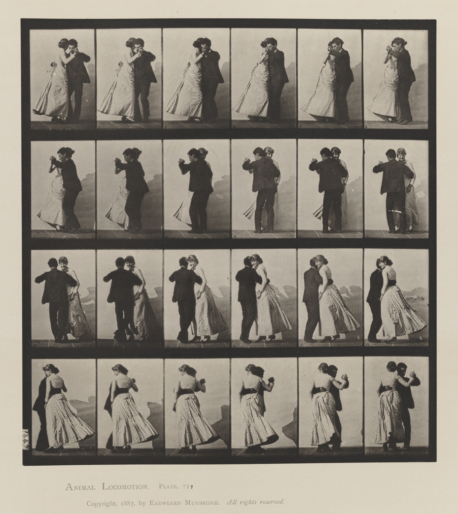 Animal Locomotion, Volume VII, Men and Woman (Draped), Miscellaneous Subjects. Plate 197