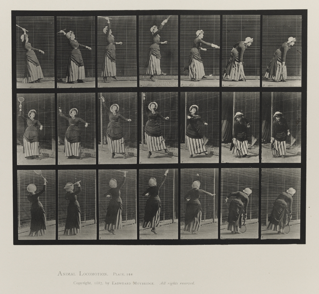 Animal Locomotion, Volume VII, Men and Woman (Draped), Miscellaneous Subjects. Plate 298