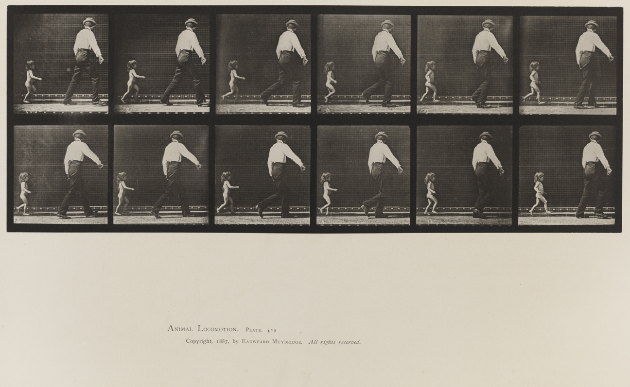 Animal Locomotion, Volume VII, Men and Woman (Draped), Miscellaneous Subjects. Plate 470