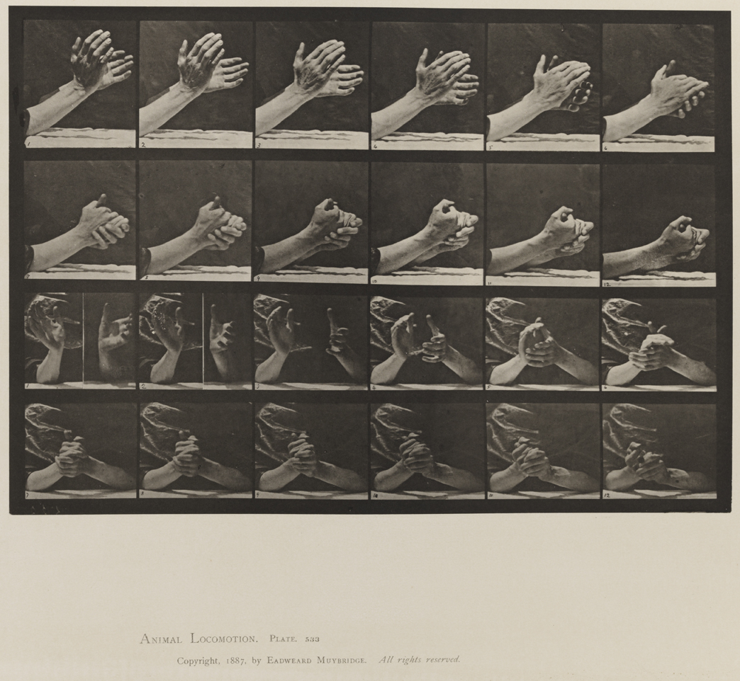 Animal Locomotion, Volume VII, Men and Woman (Draped), Miscellaneous Subjects. Plate 533