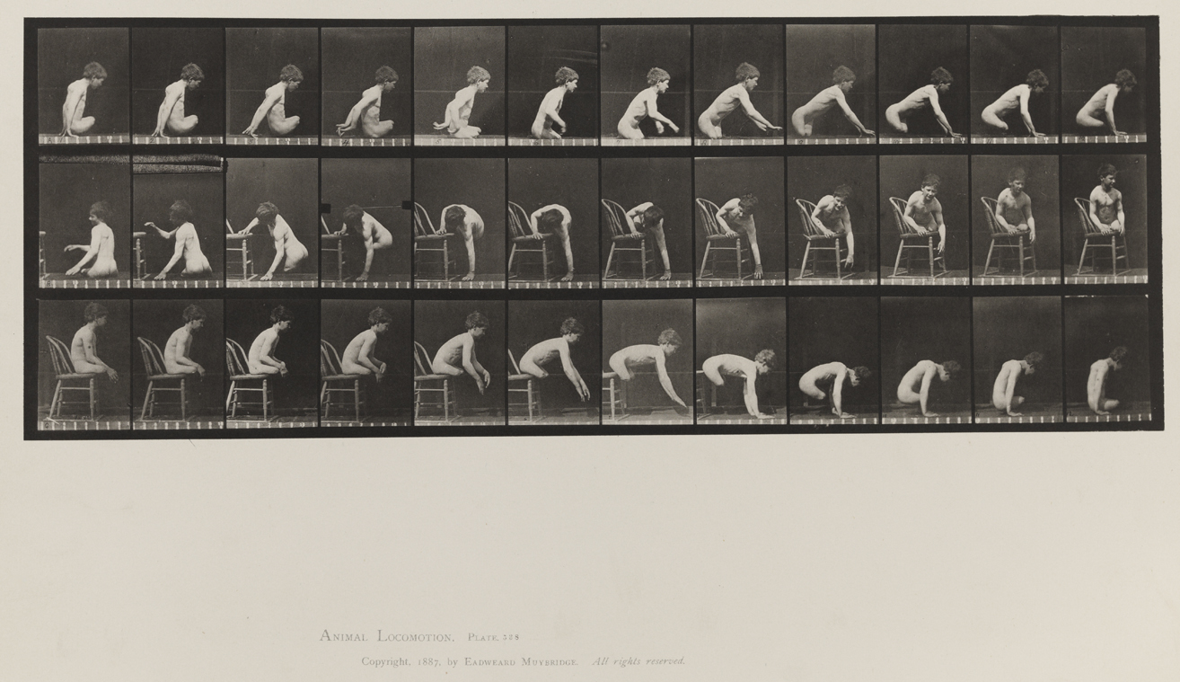 Animal Locomotion, Volume VIII, Abnormal Movements, Men and Women (Nude and Semi-Nude). Plate 538