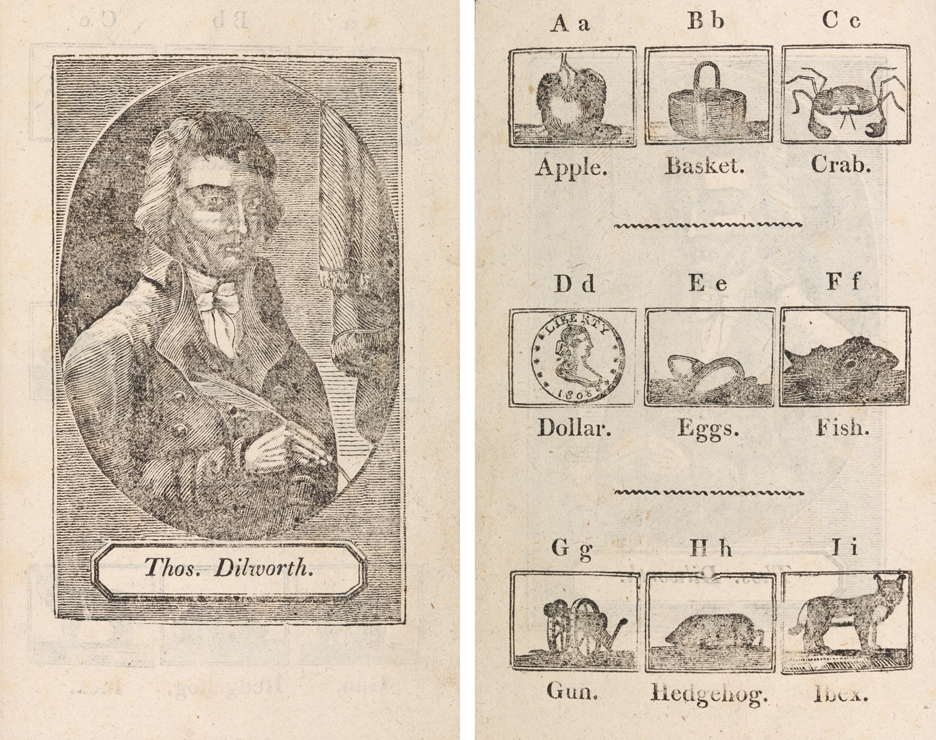 Thomas Dilworth (r); [Beginning page of speller] (v)
