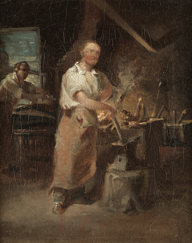Study for "Pat Lyon at the Forge" 