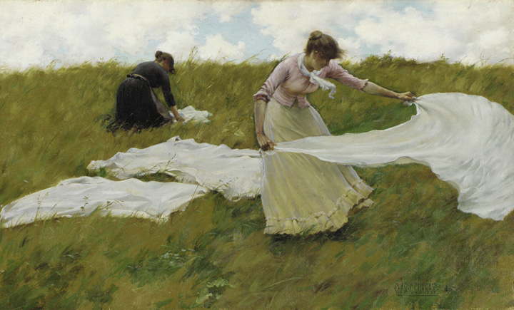Charles C. Curran, "A Breezy Day" (1887) | PAFA - Pennsylvania Academy of  the Fine Arts