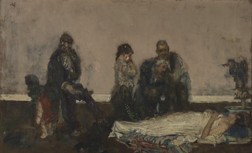 Decoration; on back, Landscape (sketch)