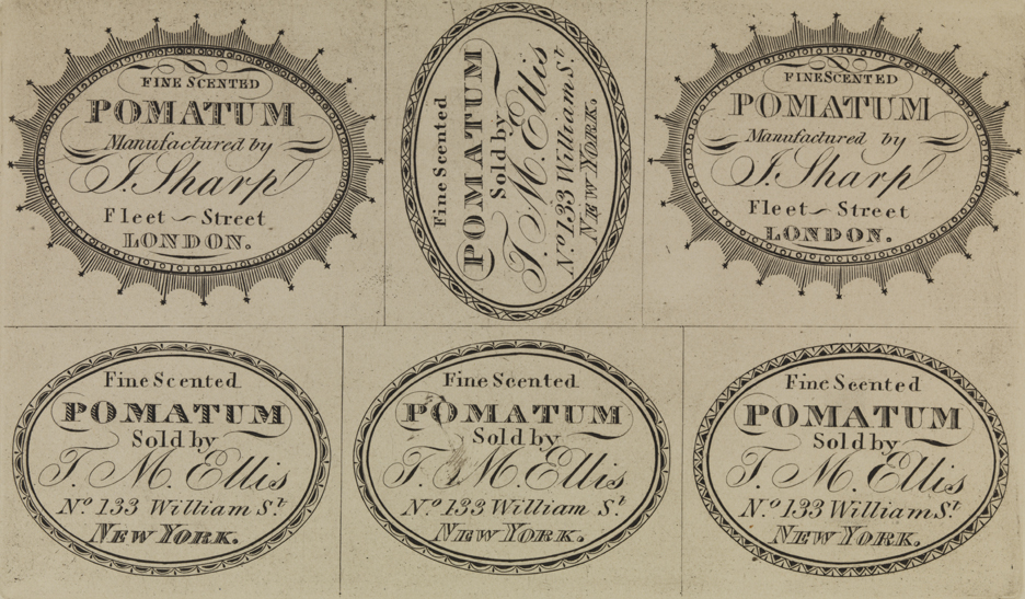 Fine Scented Pomatum [eight labels]
