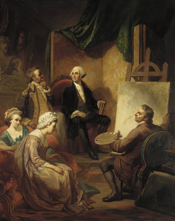 Washington Sitting for His Portrait to Gilbert Stuart 