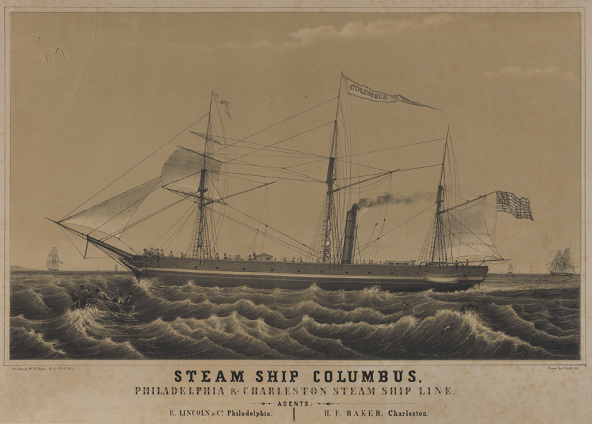 Steam Ship Columbus, Philadelphia & Charleston