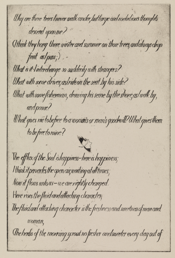 Song of the Open Road ["Why are there trees..."(text plate)]