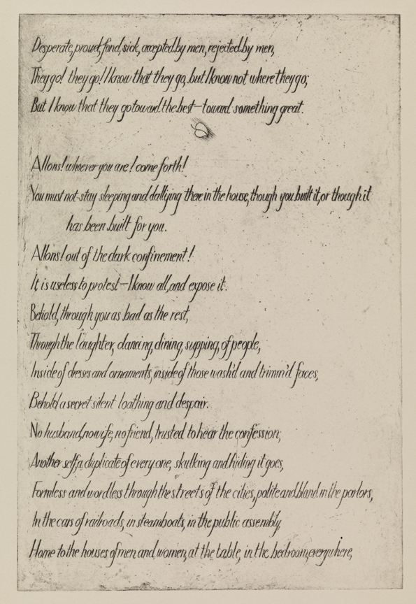 Song of the Open Road ["Desperate, proud..."(text plate)]