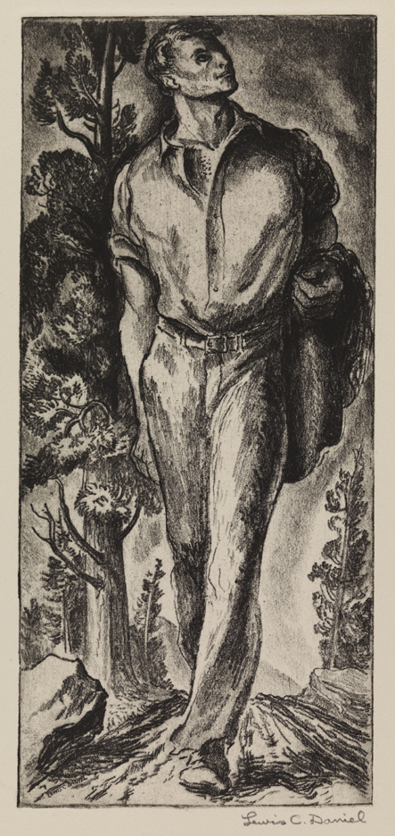 Song of the Open Road [Man working along country road: "Afoot and light-hearted/ take to the open road" (stanza 1)]