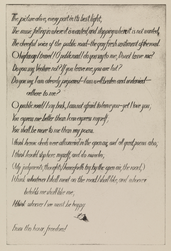 Song of the Open Road ["The picture alive" (text plate)]