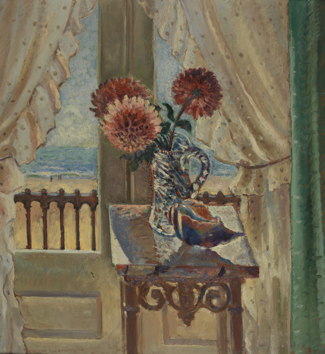 Three Flowers; on back, Unidentified Woman (sketch)