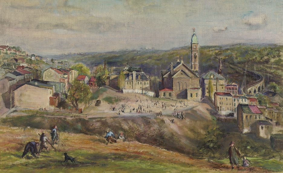 American Community ; on back,  Portrait Sketch 