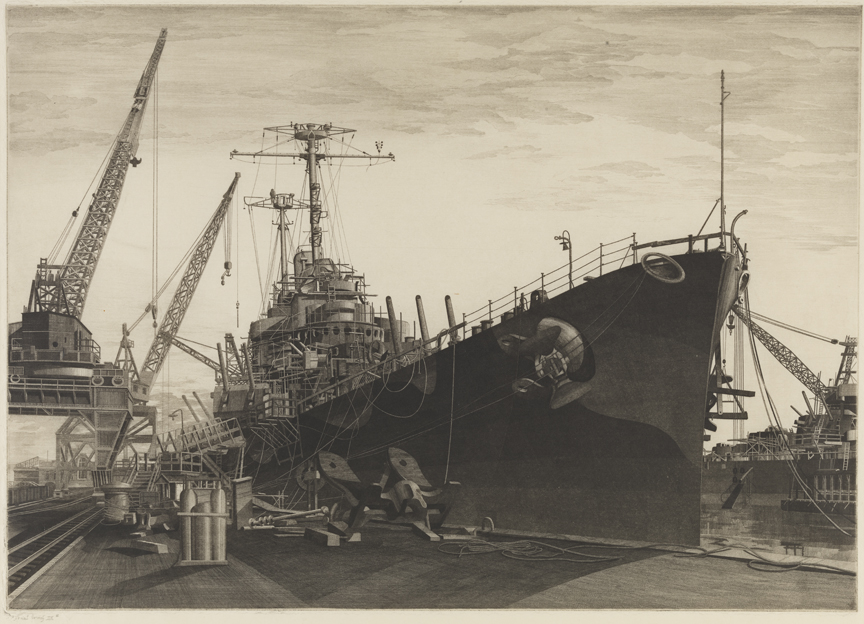 U.S.S. Columbia Under Construction at New York Shipbuilding Corporation, Camden, N.J.