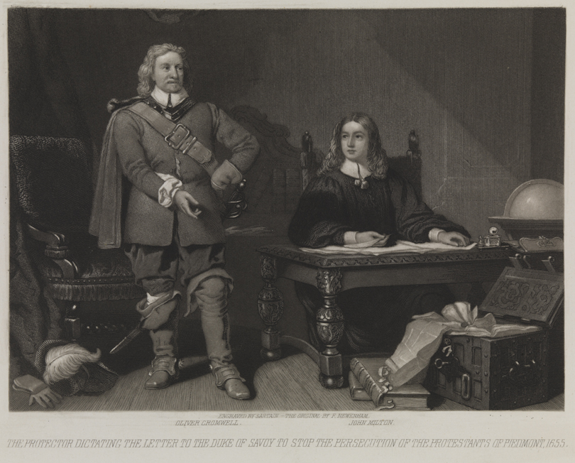 The Protector Dictating the Letter to the Duke of Savoy to Stop the Persecution of the Protestants of Piedmont,  1655