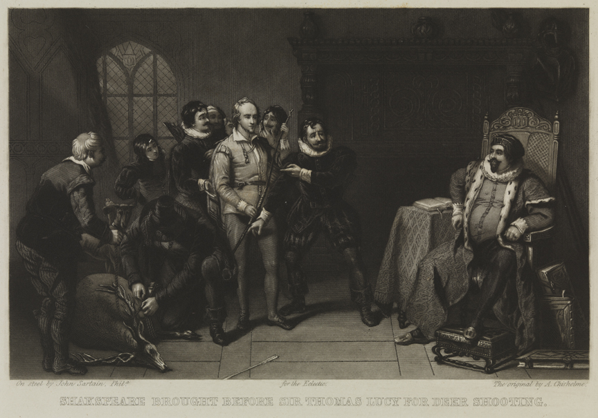 Shakespeare [sic] Brought before Sir Thomas Lucy for Deer Shooting