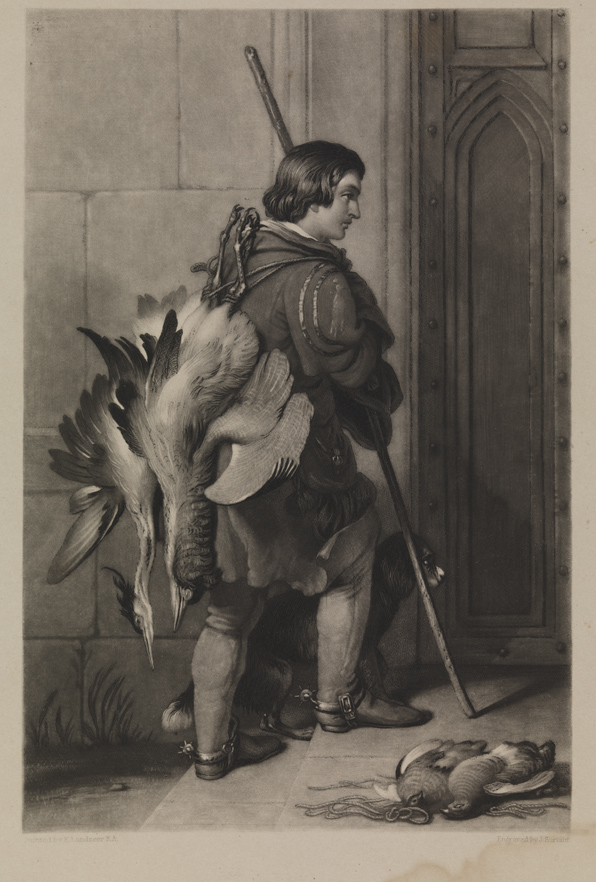 [Hunter with birds and dog]