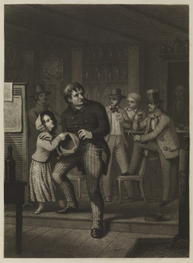 [Man and girl: beggars in a tavern]