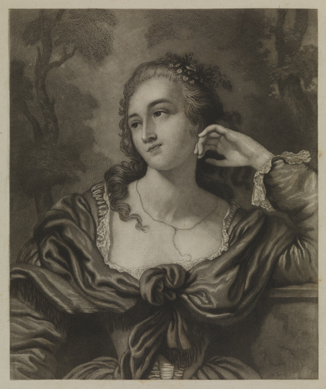 [Woman resting on elbow]