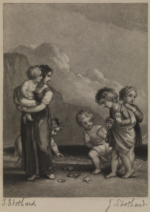 [From Roger's Italy: Children gathering seashells]