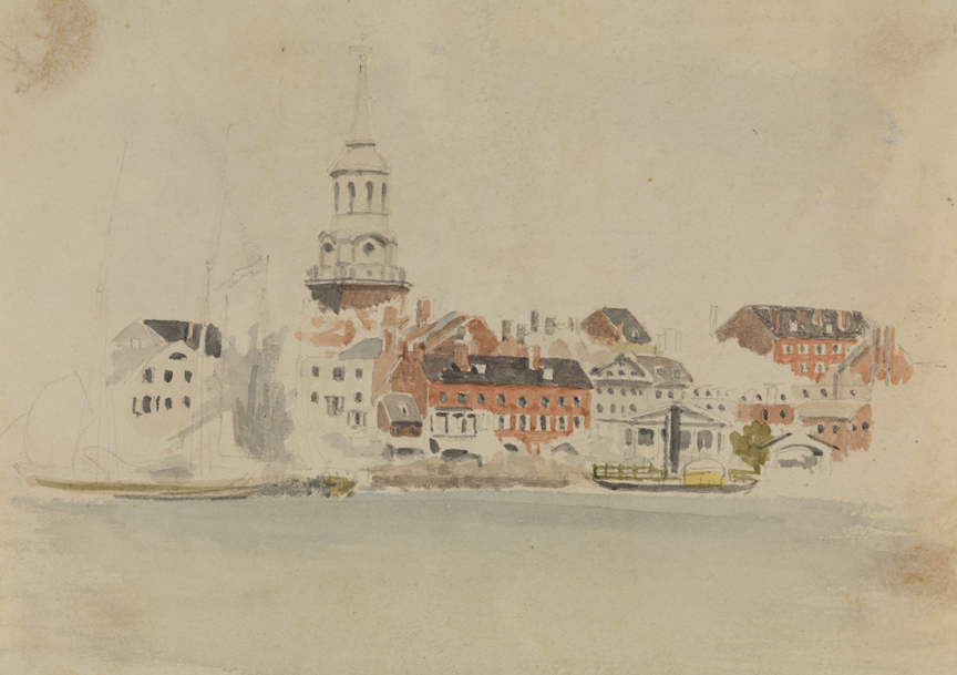 [View of the harbor: Philadelphia?]