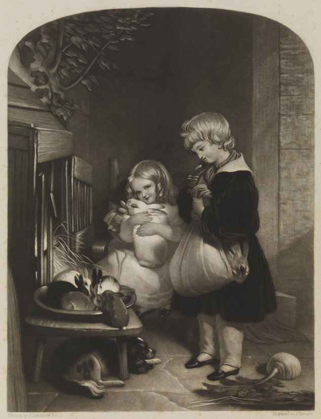 Children with Rabbits