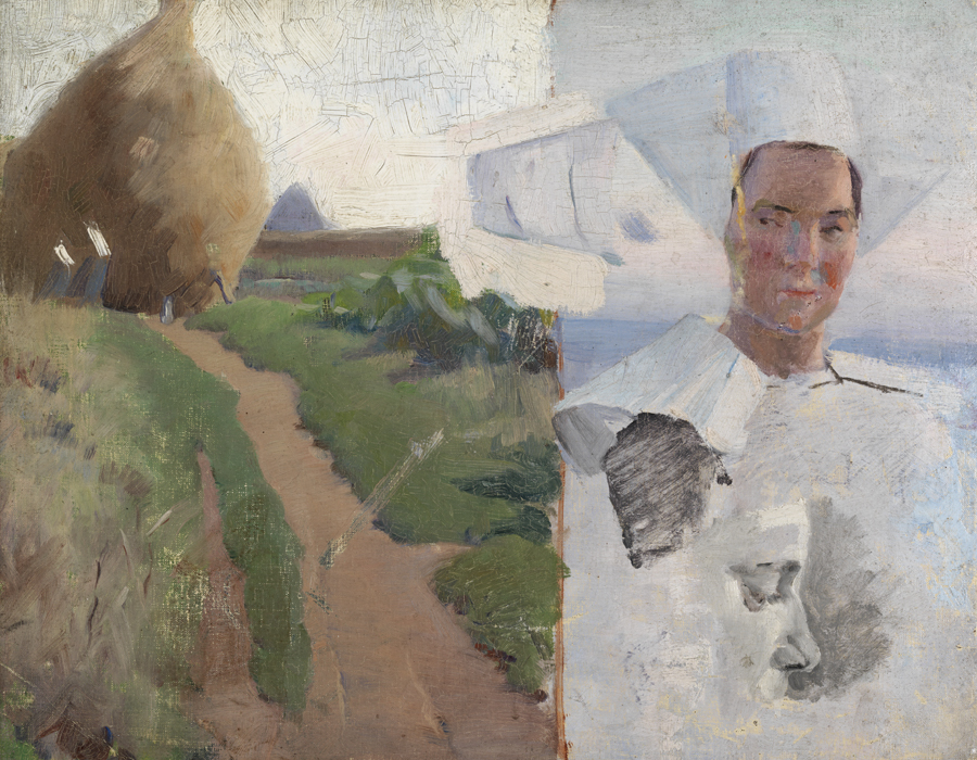 Landscape with Haystack and Breton Woman, Concarneau, France