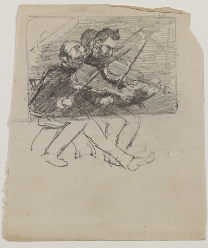 Two Men Playing Violins