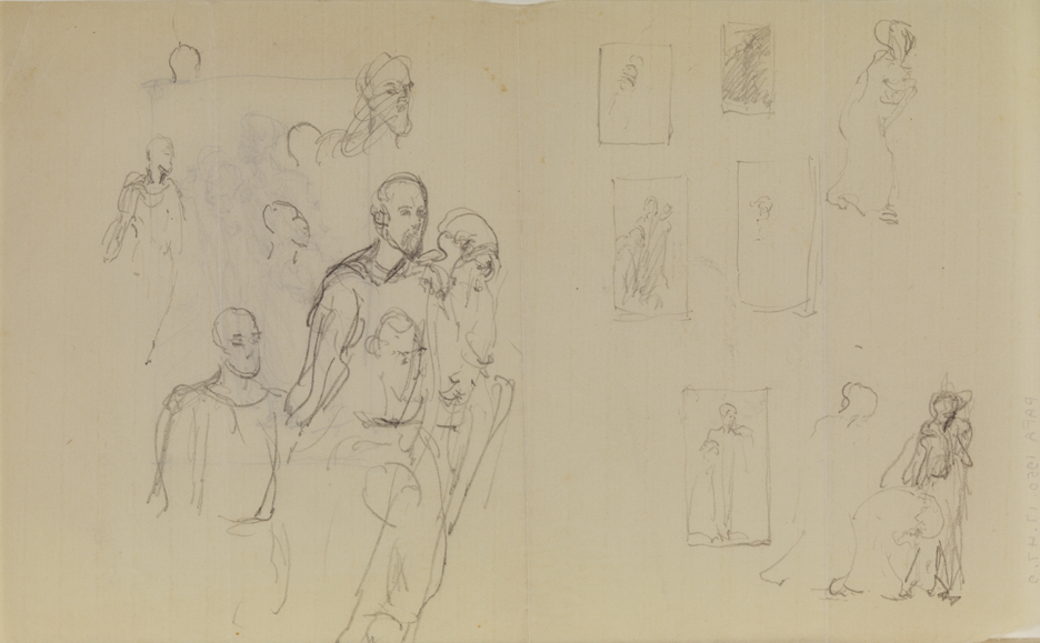 Figure Studies (possibly after Daumier)