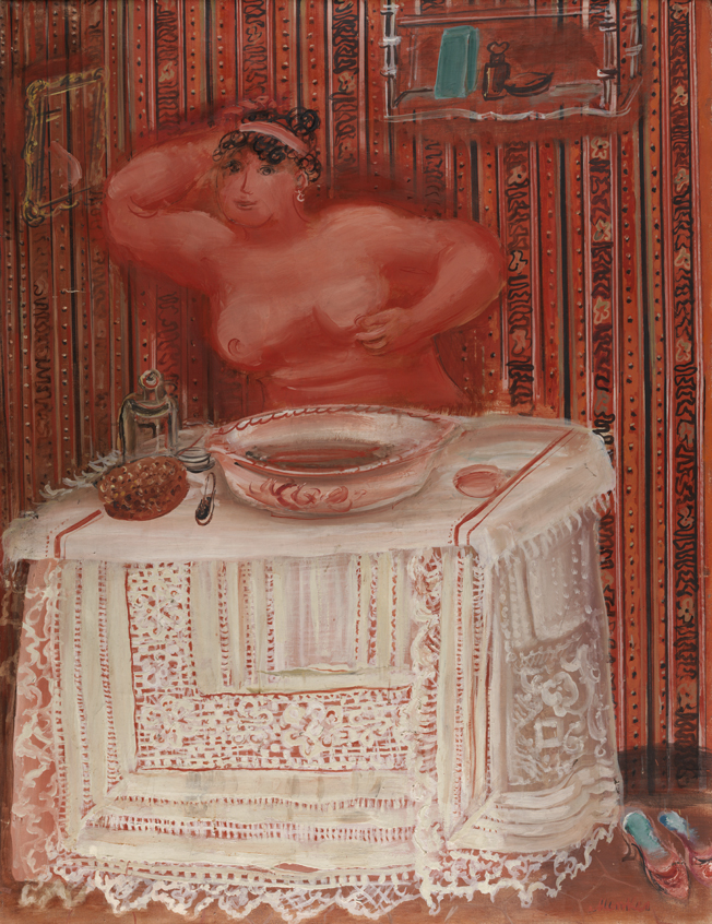 Woman in Pink Dressing Room 