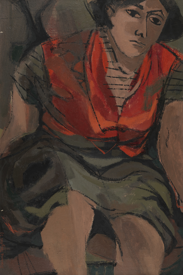 Woman in Red Vest 