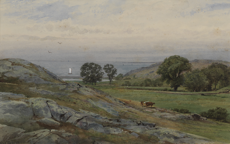 [Newport landscape: hills and sea]