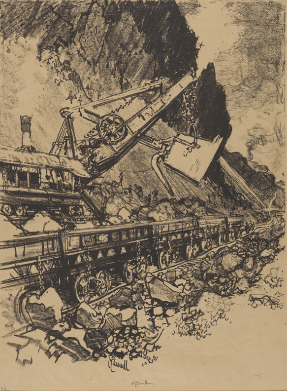 [Panama Canal Series]: Steam Shovel at Work in Culebra Cut