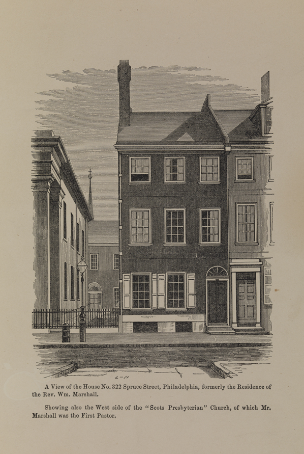 A View of the House No. 322 Spruce Street, Philadelphia
