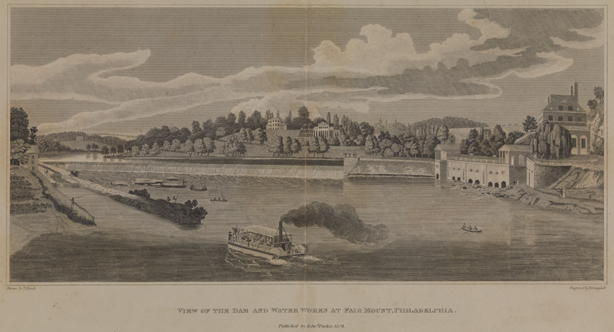 View of the Dam and Waterworks at Fairmount, Philadelphia
