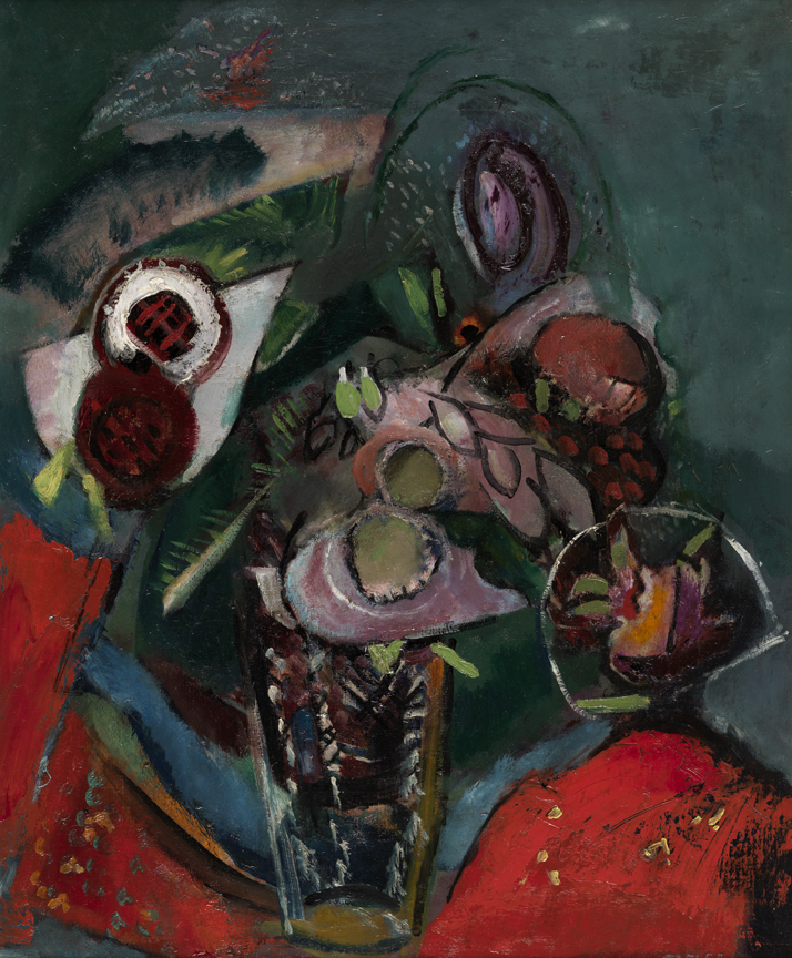 Flowers in Glass Jar 