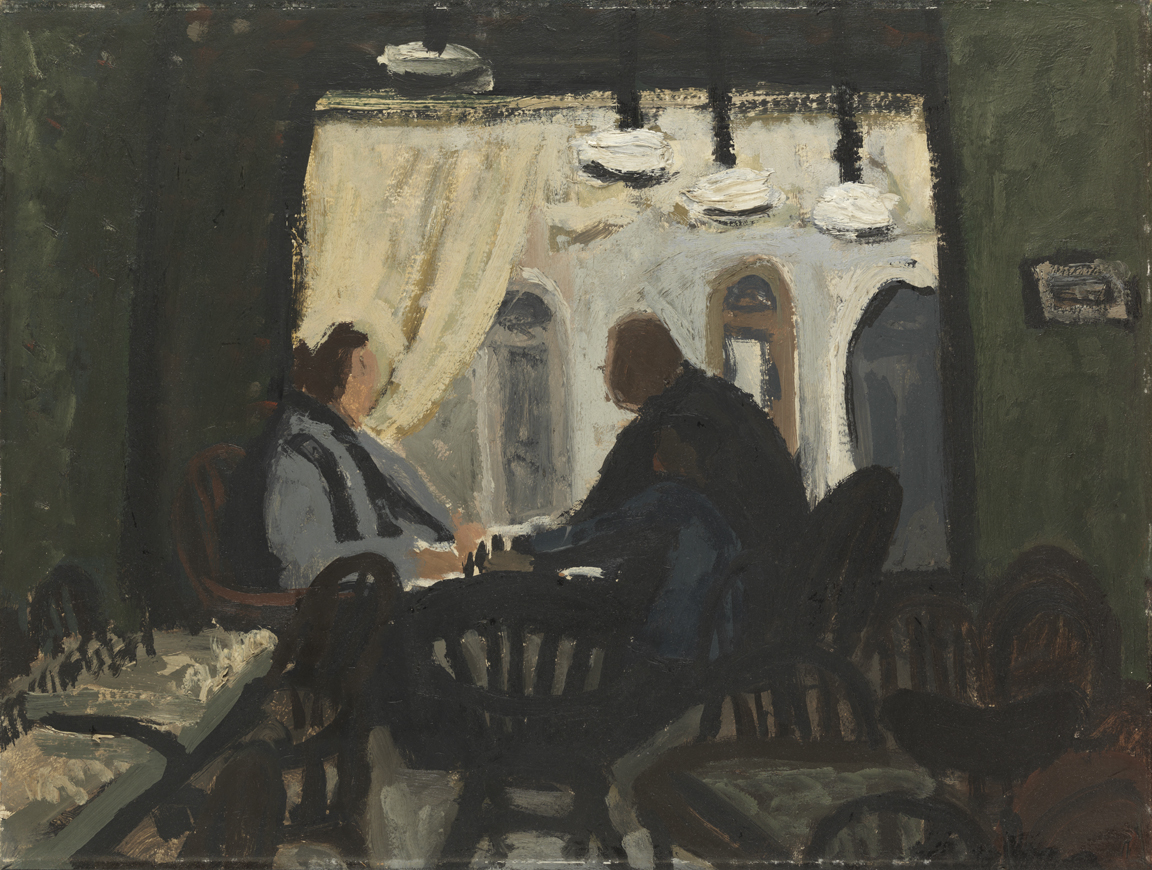 Couple Playing Chess by Window