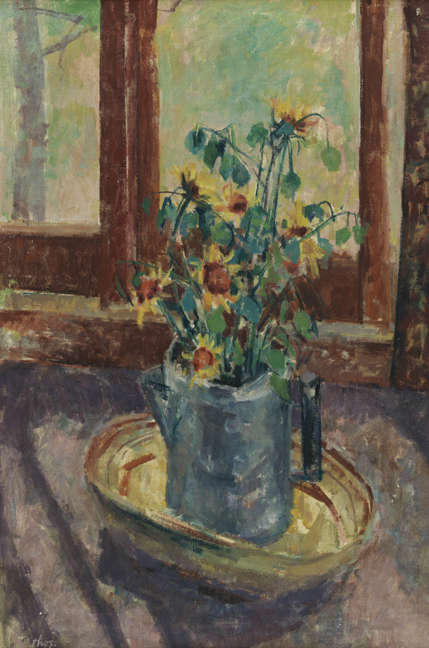 Still Life - Gaillardias in Coffee Pot