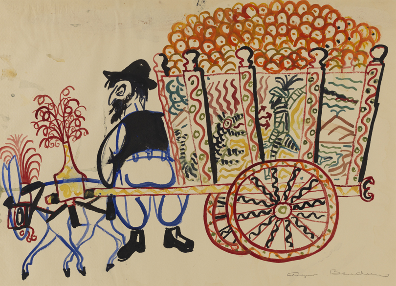 [Sicilian decorated cart]