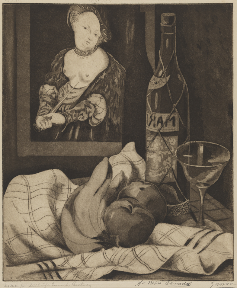 Still Life with Cranach Painting