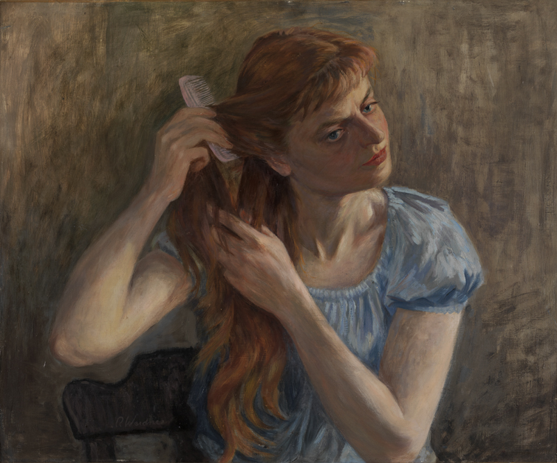 Portrait of Dorcas Combing Her Hair
