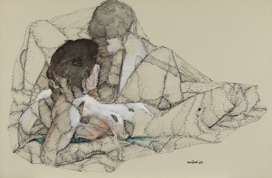 [Figure Study: two reclining figures]