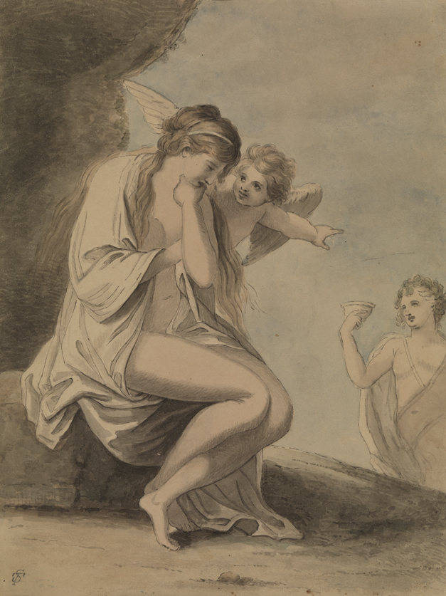 [Three classical figures: Venus, Cupid and Bacchus (?)]