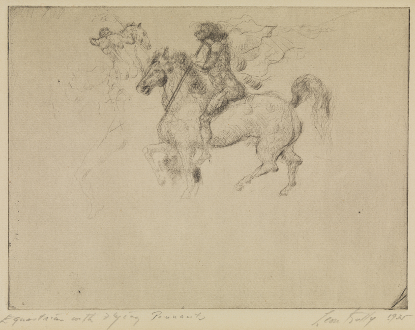 Equestrian with Flying Pennants