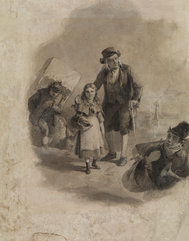 Little Nell and Her Grandfather (from Dicken's "Old Curiosity Shop")